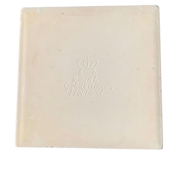 Vintage Holland America Line Delft Ms Ryndam Ceramic Tile Coaster Cruise - Picture 5 of 8